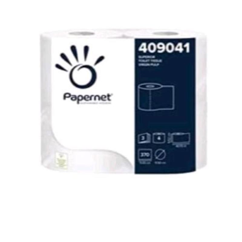 Image of Papernet confezione 20x4 rotoli carta igienica 3 veli 370 strappi