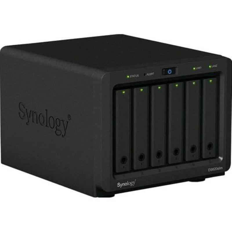 Synology diskstation ds620slim server nas e di archiviazione j3355 collegamento ethernet lan desktop nero