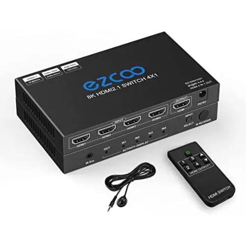 Image of Club3d 3 to 1 hdmi 8k60hz switch switch per keyboard-video-mouse (kvm) nero