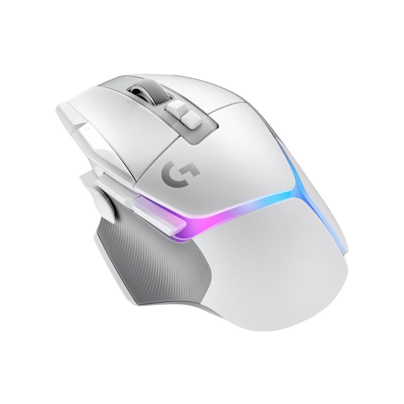 Image of Logitech g502 x plus mouse gaming wireless ottico mano destra sensore hero 25.600 dpi 13 tasti cavo ricarica usb illuminazione rgb white