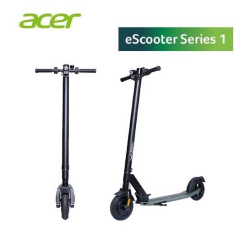 Acer escooter series 1 monopattino elettrico 250w ruote da 10 velocita` 20 km-h autonomia 60km con frecce direzionali verde