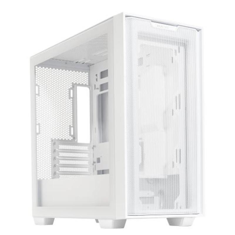 Image of Asus a21 case micro-atx, radiatori fino a 360 mm, schede grafiche fino a 380 mm, raffreddamento efficace, cable management, chassis bianco