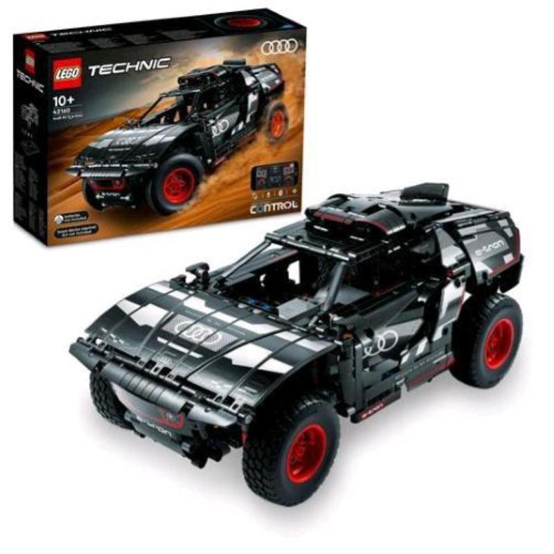 Lego technic 42160 audi rs q e-tron, macchina telecomandata da rally, modellino auto con app control+, giocattoli ragazzi 10+