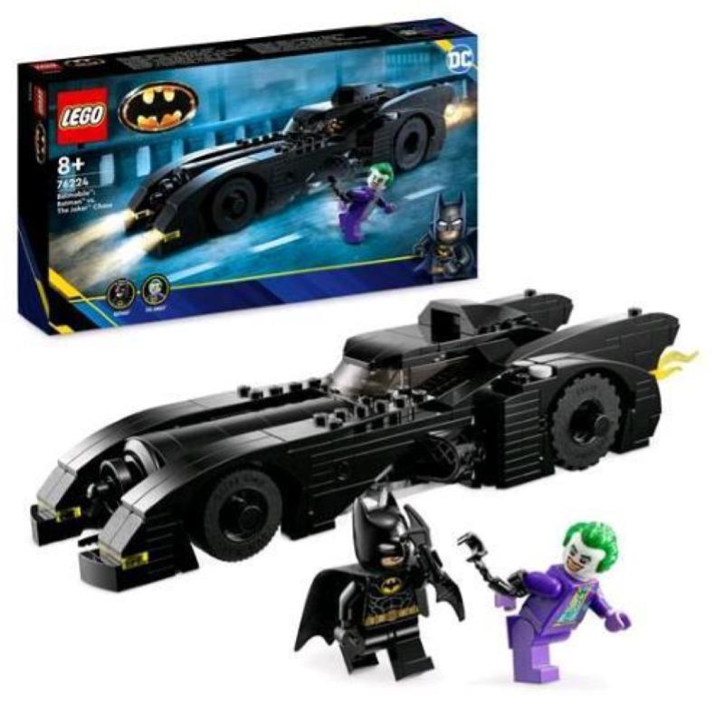 Image of Lego dc 76224 batmobile: inseguimento di batman vs. the joker, iconica macchina giocattolo del 1989, idea regalo per bambini