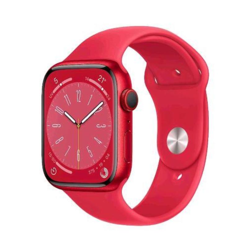 Image of Apple watch 8 45mm gps + cellular cassa (product) red alluminio cinturino sport
