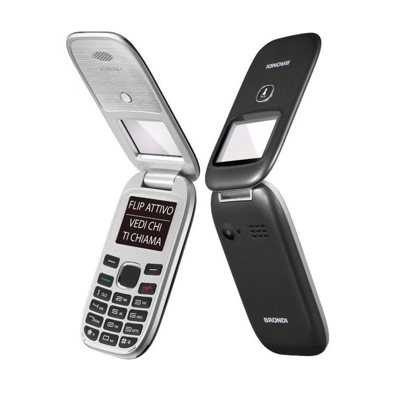 Image of Brondi window telefono cellulare con apertura a conchiglia e flip attivo dual sim 1.77 nero