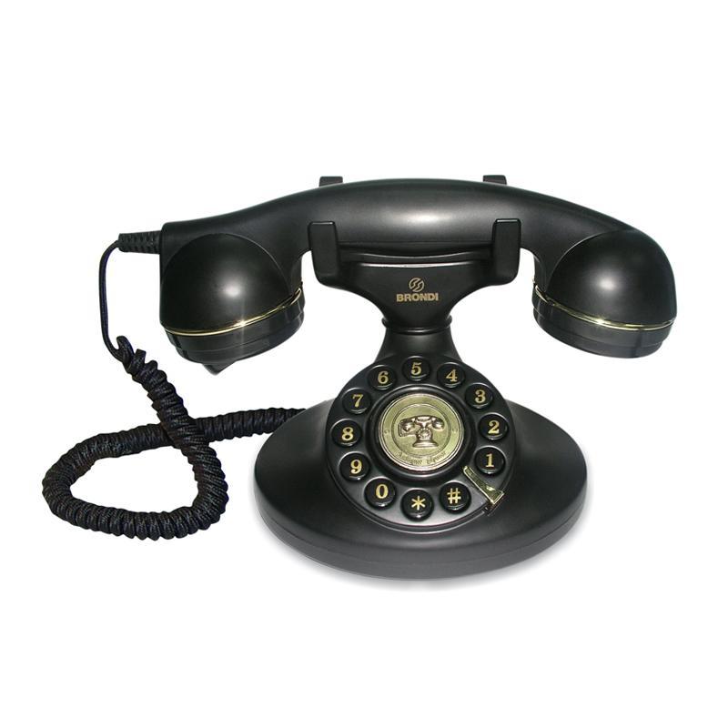 Image of Brondi vintage 10 (nero) - telefono corded - design retro``