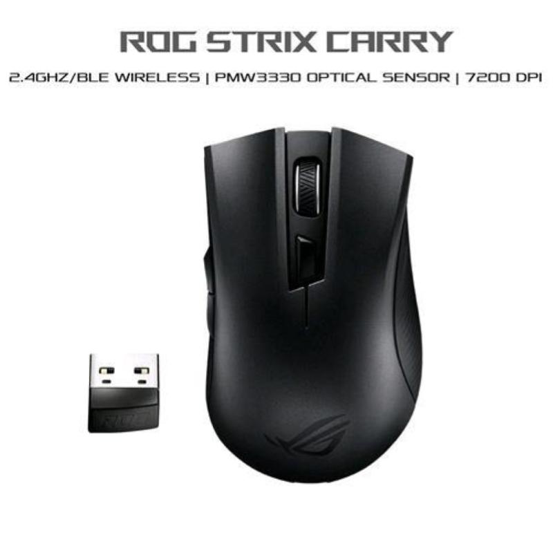 Image of Asus rog strix carry mouse wireless a rf + bluetooth ottico 7200 dpi mano destra