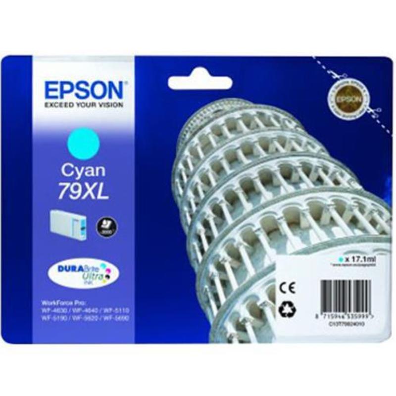 Image of Epson tanica ciano 79xl torre di pisa