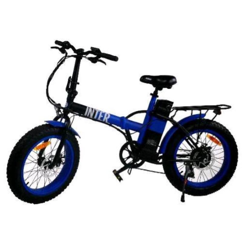 Image of Nilox x8 inter bicicletta elettrica a pedalata assistita pieghevole ruote 20 velocita` 25 km autonomia 60 km nero azzurro