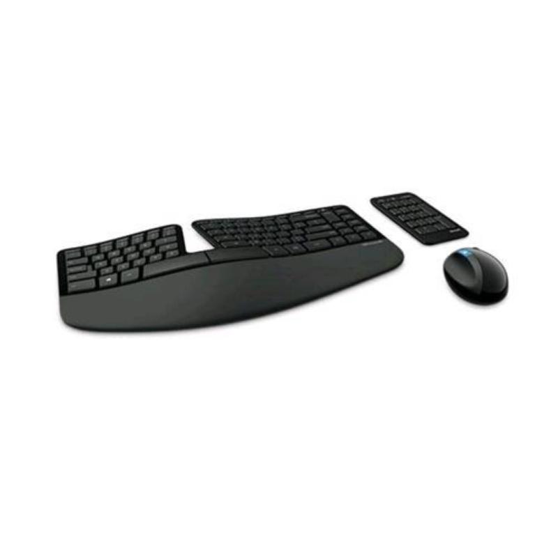 Image of Microsoft l5v-00013 sculpt ergonomic desktop - set tastiera e mouse wireless, layout italiano qwerty, nero