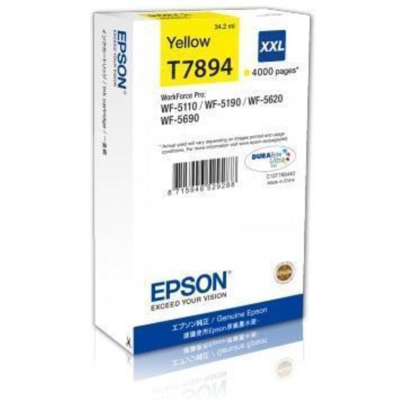Image of Epson t7894 tanica giallo xxl per stampanti epson (c13t789440)