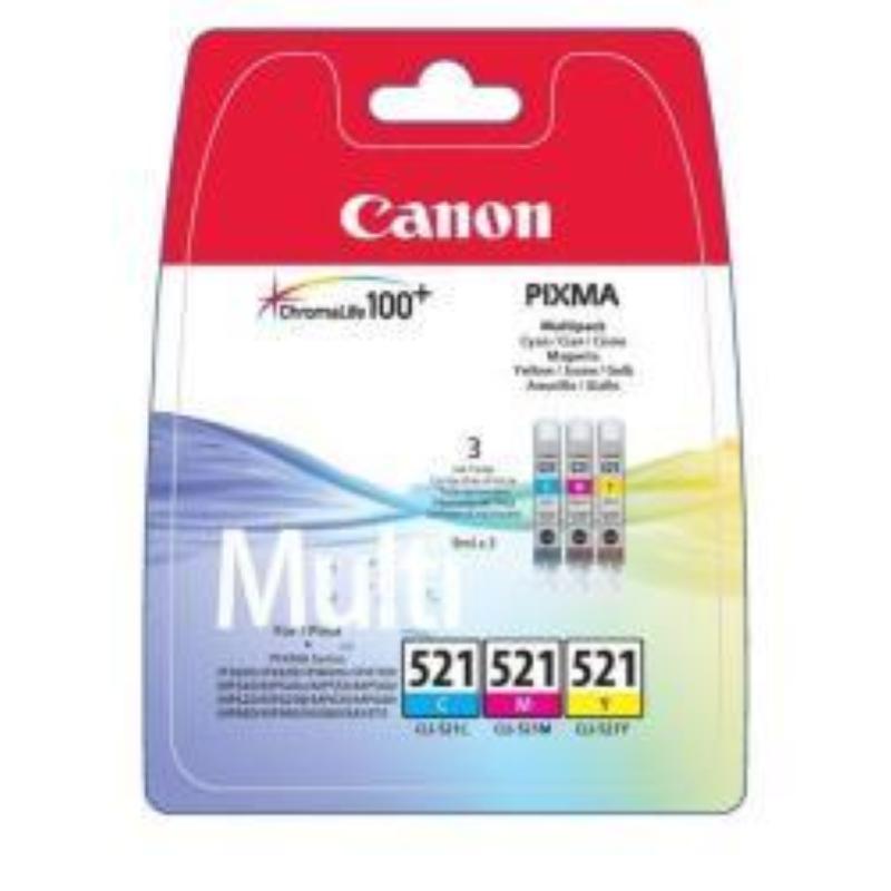 Canon cartucca ink-jet cli-521 c/m/y pack pixma ip3600/4600 mp540/620/630/980