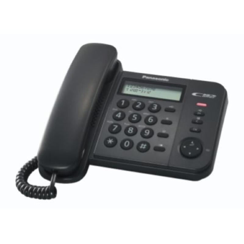 Image of Panasonic kx-ts560ex1 telefono a filo con display lcd id chiamante e rubrica nero