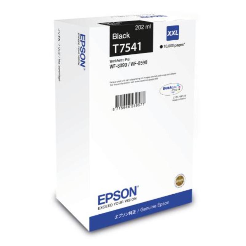 Image of Epson t7541 durabrite ultra tanica nero xxl per stampanti epson workforce 202ml
