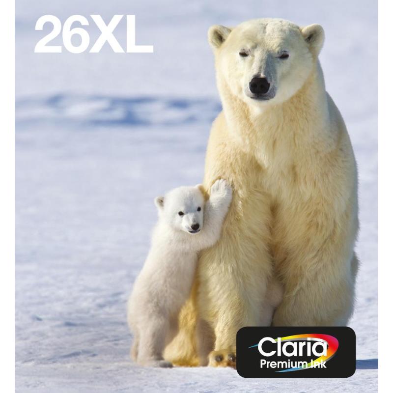Epson 26 serie orso polare, cartuccia originale getto d`inchiostro claria premium, formato xl, multipack 4 colori