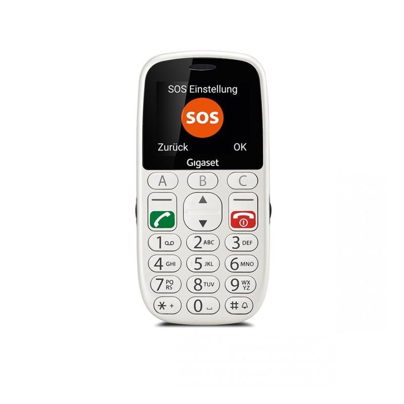 Image of Gigaset gl-390 telefono cellulare tastiera parlante display 2.2`` tasto sos dual sim bianco
