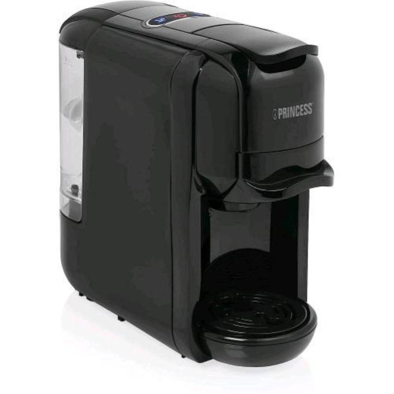 Image of Princess 249452 multi-capsule coffee machine 3 in 1 compatibile con nespresso dolce gusto ese 1.40 w 600 ml 19 bar contenitore acqua removibile colore nero
