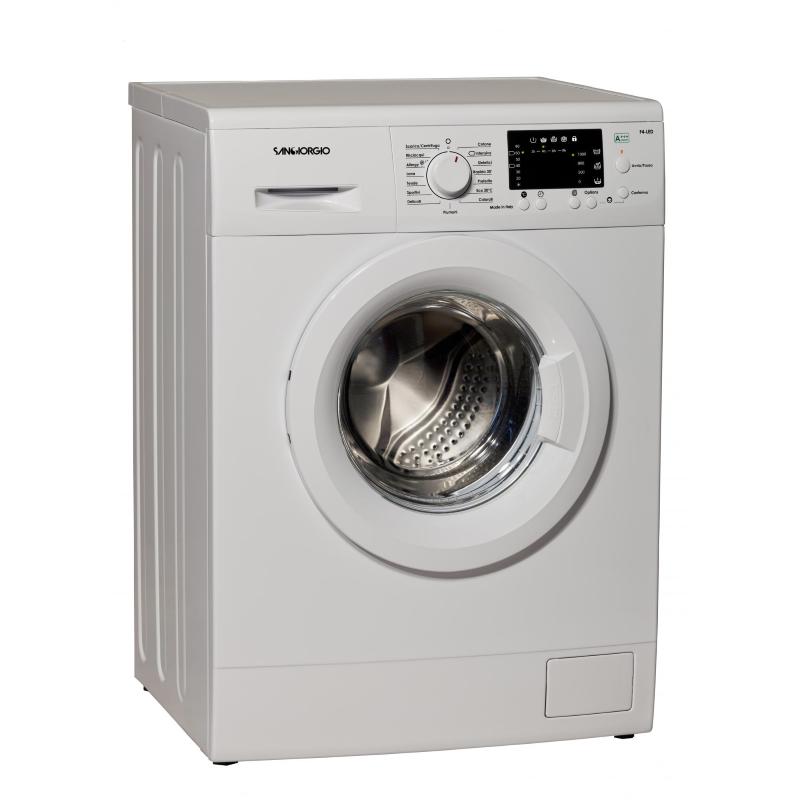 Image of San giorgio f614bl lavatrice slim carica frontale classe energetica d (a+++) capacita` di carico 6 kg centrifuga 1400 giri 45 cm