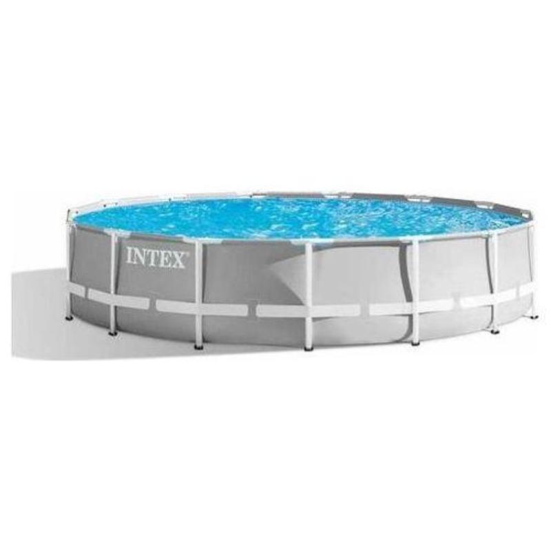 Image of Intex 26724 piscina prisma frame 457x107 cm con pompa filtro scaletta doppia telo base e copertura