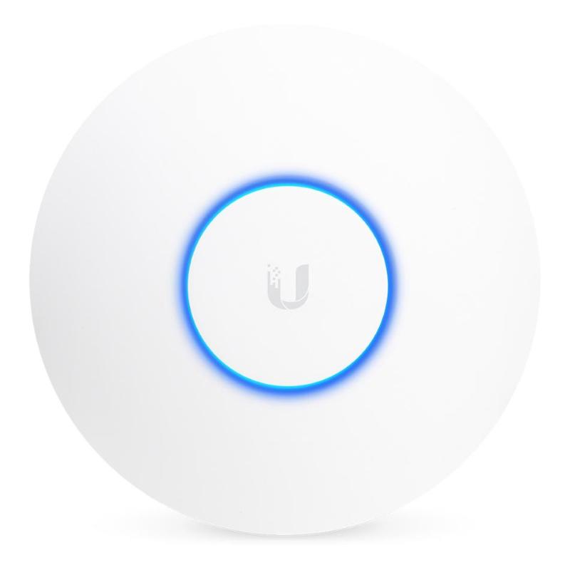Image of Ubiquiti unifi uap-ac-hd access point ac high density indoor-outdoor wi-fi dual band 2.4/5ghz 1733 mbit/s poe installabile a parete o siffitto bianco