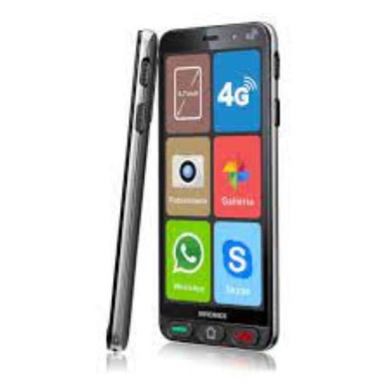Image of Brondi amico smartphone s+ 4g dual sim 5.7 16gb ram 2gb volume maggiorato tasto sos 4g lte italia black