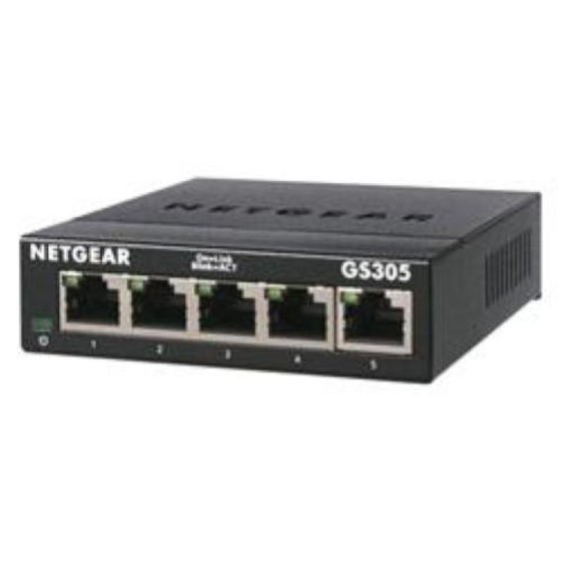 Netgear gs305-300pes switch di rete non gestito l2 gigabit ethernet 10-100-1000 nero