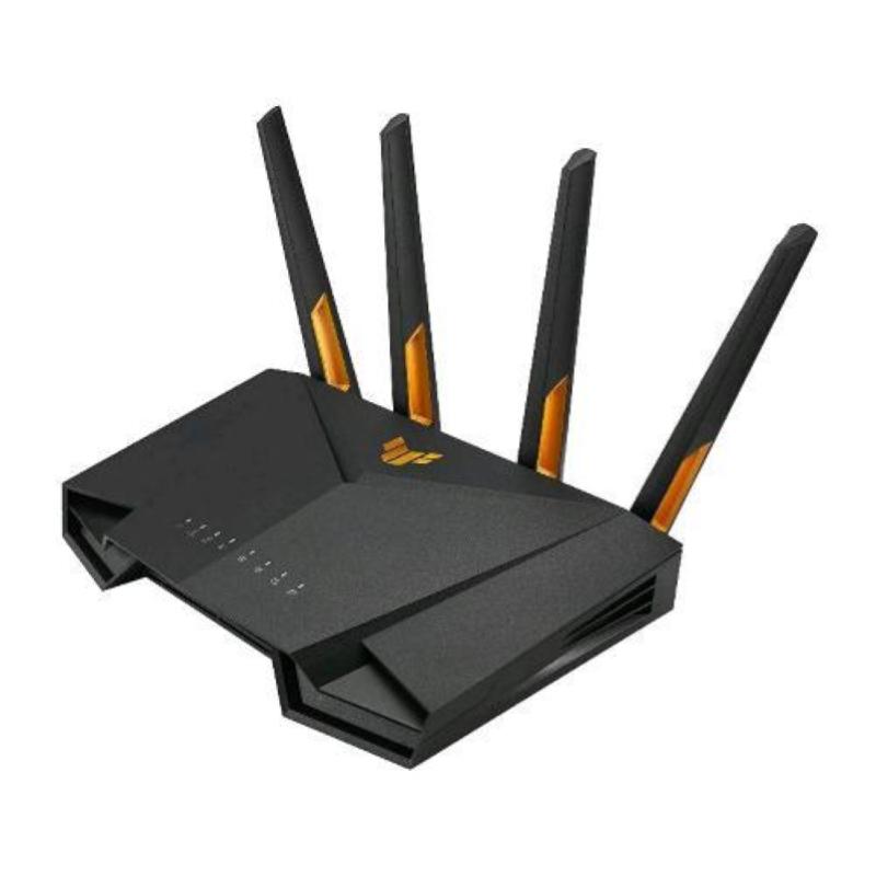 Image of Asus tuf gaming ax3000 v2 router gaming dual band wifi 6 mobile game mode aiprotection pro supporto aimesh lan gaming port gear accelerator adaptive qos port forwarding nero