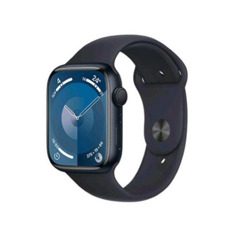 Apple watch series 9 gps 45mm aluminium case mezzanotte con cinturino sport band mezzanotte m/l