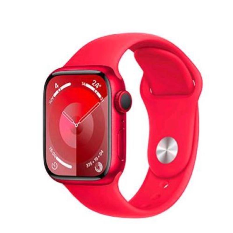 Image of Apple watch 9 41mm gps cassa in alluminio (product)red con cinturino sport (product)red s-m italia