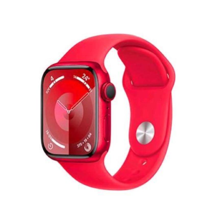 Image of Apple watch 9 41mm gps cassa in alluminio (product)red con cinturino sport (product)red m-l italia