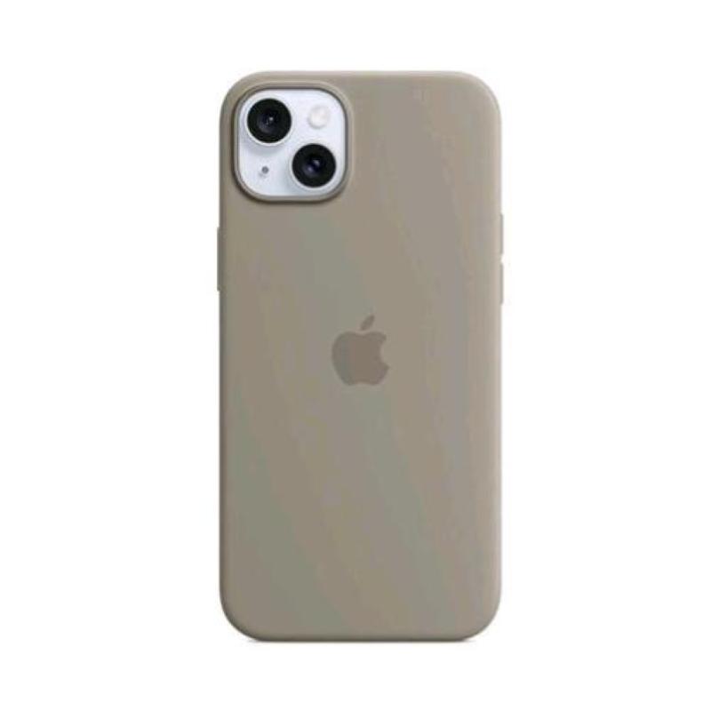 Image of Apple custodia magsafe inÂ silicone per iphoneÂ 15Â plus grigioÂ creta ???????