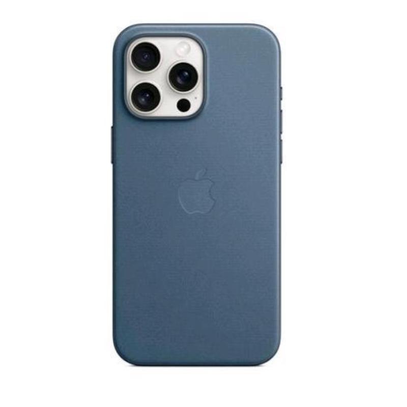 Image of Apple iphone 15 pro max custodia magsafe in tessuto finewoven pacific blue