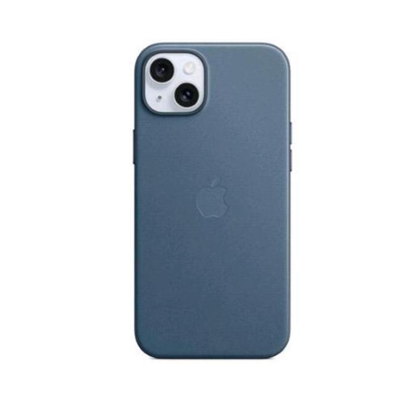 Image of Apple cover magsafe microtwill blu pacifico per iphone 15 plus