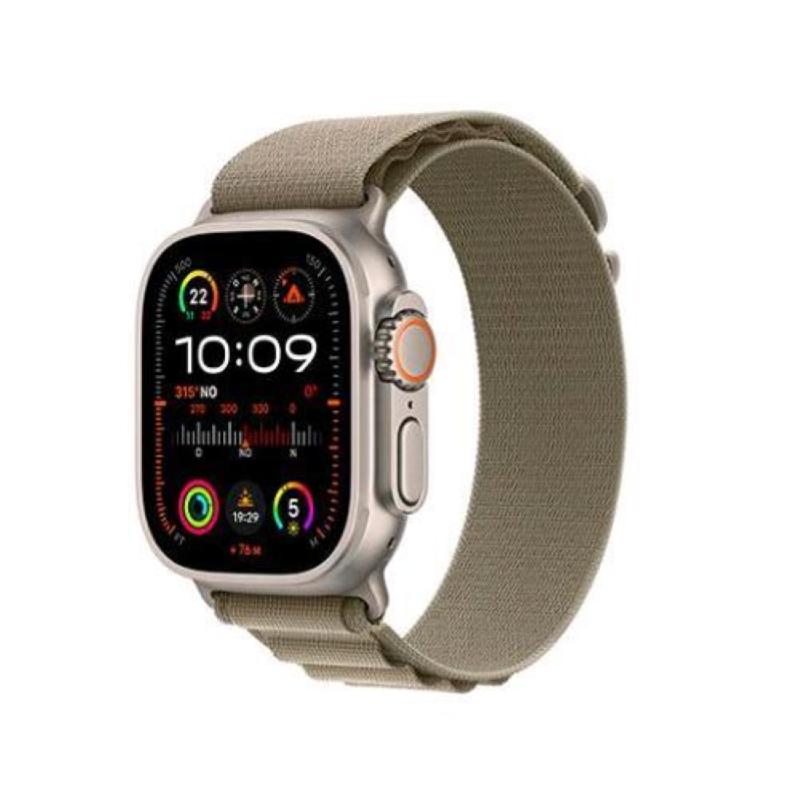 Image of Apple watch ultra 2 gps + cellular 49mm cassa in titanio con cinturino alpine loop olive large