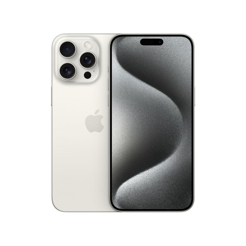 Image of Apple iphone 15 pro max 256gb 6.7`` titanio bianco italia