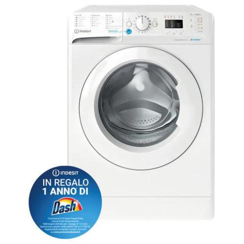 Image of Indesit bwa 81285x w it lavatrice caricamento frontale 8kg 1200 giri-min classe energetica b bianco