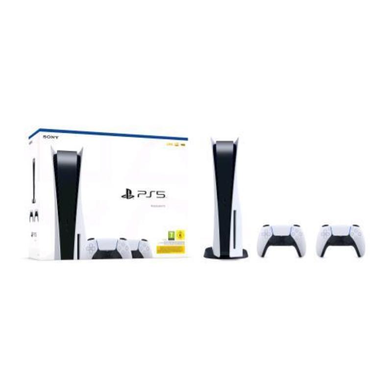 Sony Playstation 5 825GB Standard Edition White + 2 Controller Wireless Dualsense