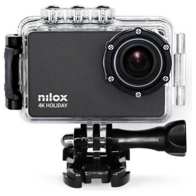 Image of Nilox nx4khld001 action cam 4k hd holiday con flip display 2 risoluzione effettiva foto 20 mpixel risoluzione effettiva video 4 mpixel nero