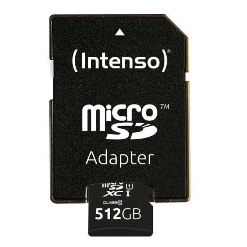 Intenso micro sdxc con adattatore 512 gb classe 10 uhs-inero