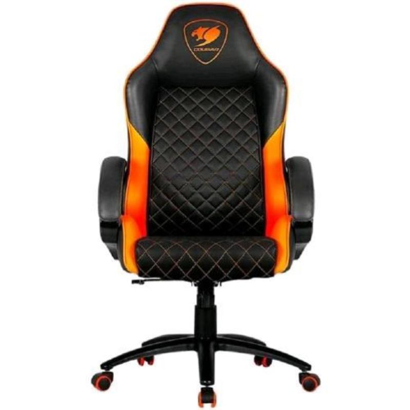 Image of Fusion gaming chair black and orange (sedia gaming) - cougar