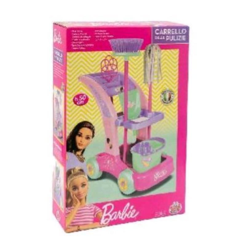 Image of Grandi giochi barbie carrello super mocio con secchio scopa paletta e battipanni