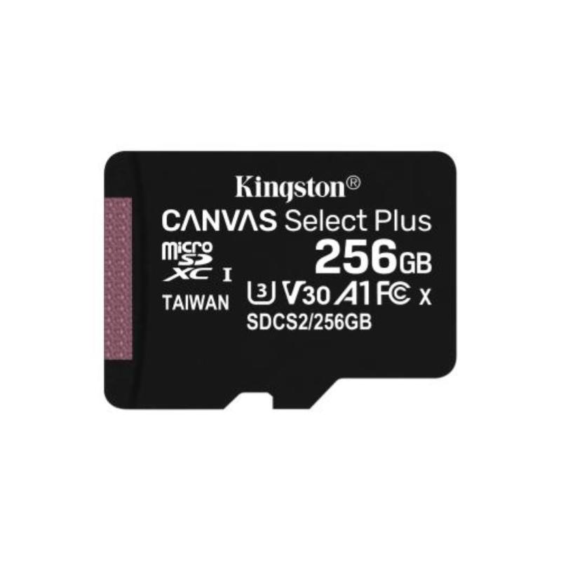 Image of Kingston canvas select plus sdcs2-256gb scheda microsd classe 10 con adattatore sd incluso, 256 gb