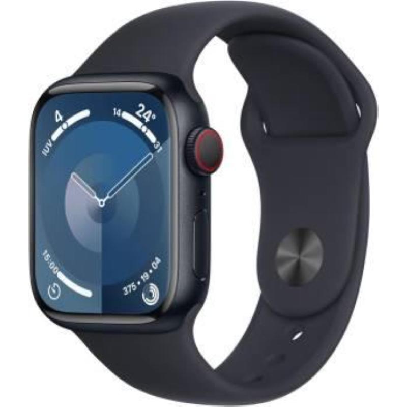 Image of Apple watch serie 9 cell 41mm aluminium midnight sport band midnight s/m mrhr3ql/a