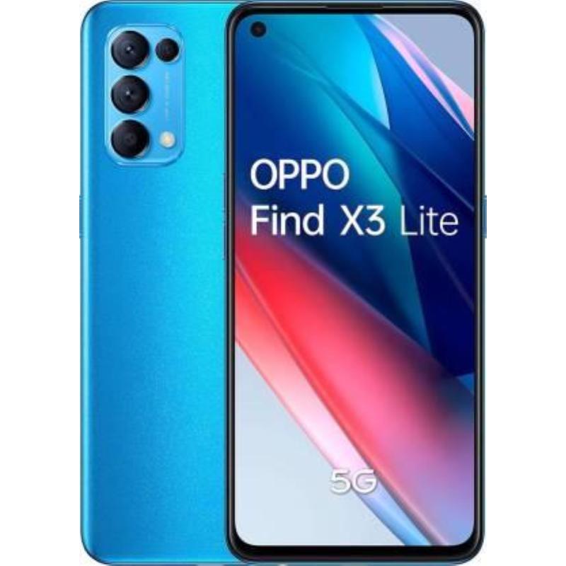 Image of Oppo find x3 lite 5g dual sim 6.43 octa core 128gb ram 8gb 5g europa astral blue