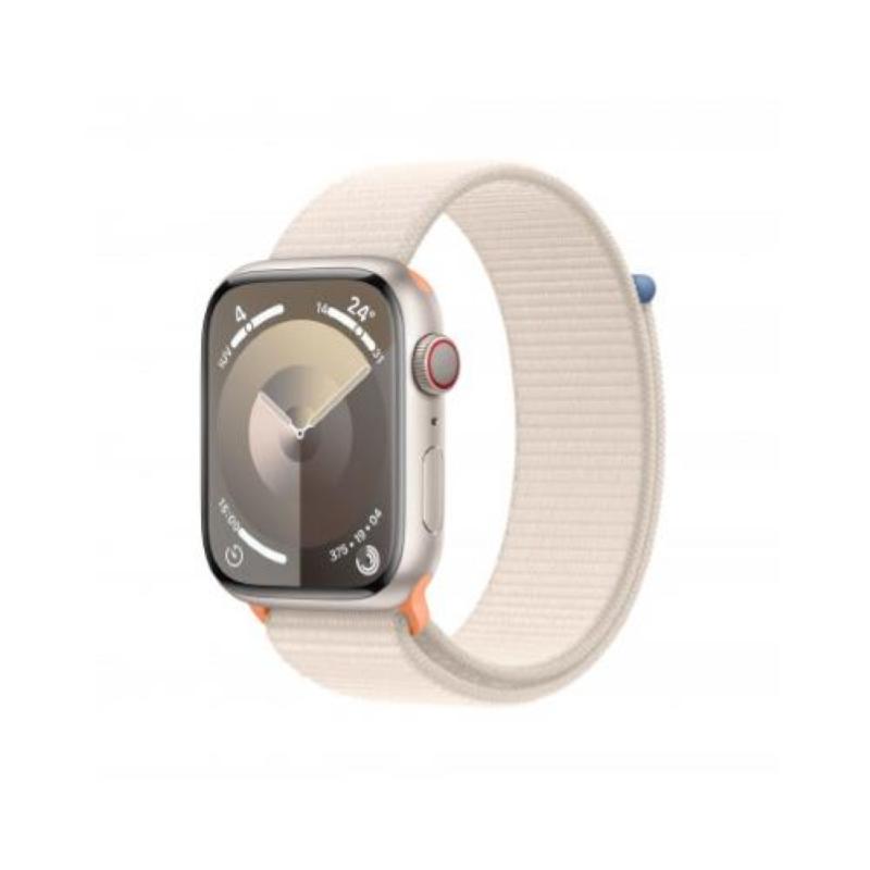 Image of Apple watch seriesÂ 9 gps + cellular 45mm cassa in alluminio galassia - galassia sport loop