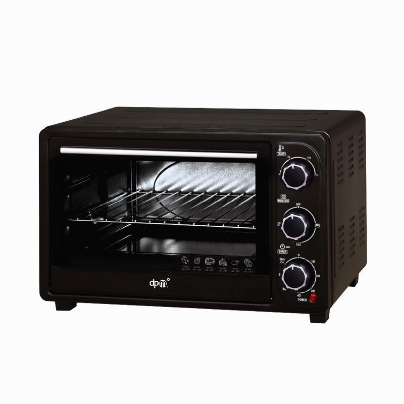 Image of Dpm fe25lt new chef forno elettrico ventilato 1200w 25 lt 5 tipi di cottuta termostato regolabile nero