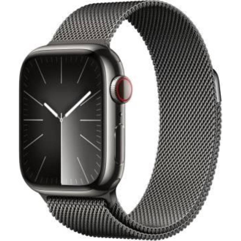 Image of Apple watch serie 9 cell 41mm steel graphite milanese loop graphite mrja3ql/a
