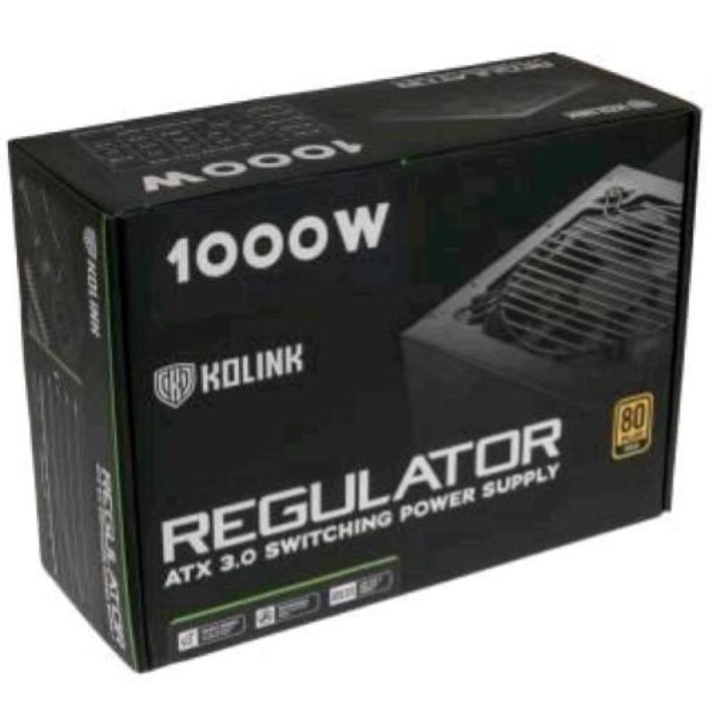 Kolink regulator alimentatore atx 1.000w modulare certificazione 80+ gold raffreddamento attivo black