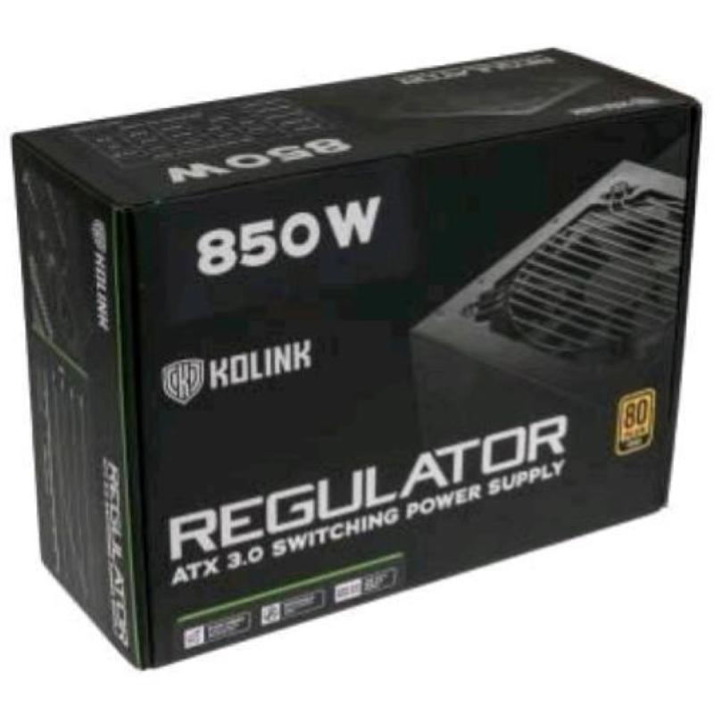 Kolink regulator alimentatore atx 850w modulare certificazione 80+ gold raffreddamento attivo black